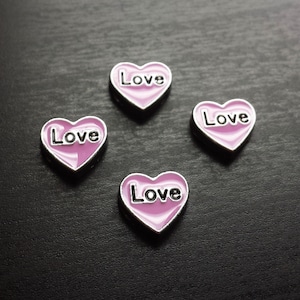 Love Floating Charm for Floating Lockets-Purple Heart-1 Piece-Gift Idea