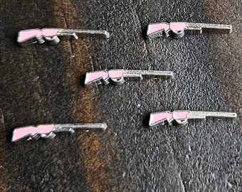 Rifle Charm Floating Charm for floating lockets-Pink Rifle-1 Piece-15mmx3mm-Gift Idea