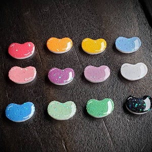 Jelly Bean Floating Charm for Floating Lockets-Colorful Jelly Bean-Easter Charms-9mmx6mm-Flatback-Resin/Acrylic-Handmade image 2
