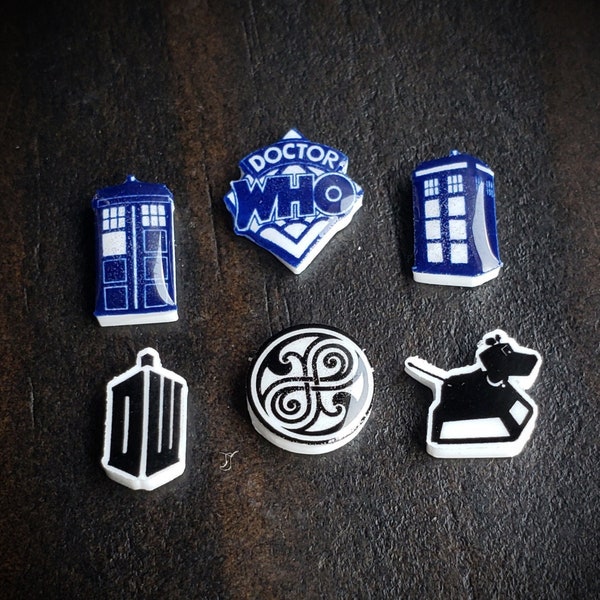 Movie Symbol Floating Charm for Floating Lockets-Doctor-Who Charm-1 Piece-Choose from 6 Designs-Tiny Charm-Gift Idea