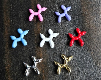 Balloon Dog Floating Charm-Choose from 7 Different Colors-1 Piece-10mmx9mm