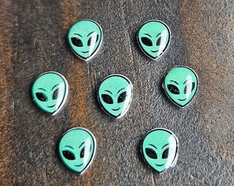 Alien Floating Charm for Floating Lockets-10mmx8mm-Acrylic-Handmade-1 Piece-Gift Idea