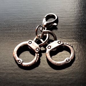 Handcuff Charm-Antique Silver-1 Piece-Gift Idea