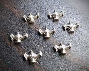 Genie Lamp Floating Charm for Floating Lockets-1 Piece Charm-Silver-Gift Idea