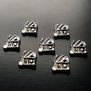 House Floating Charm for Floating Lockets-1 Piece-8mmx8mm-Flatback-Gift Idea