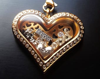 Forever Love Floating Locket Necklace-Available in Silver, Gold or Rose Gold-Gift Ideas for Women