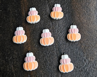 Stacked Pumpkins Floating Charm for Floating Lockets-1 Piece-9mmx6mm-Gift Idea