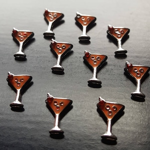 Martini Floating Charm for Floating Lockets-Drink Charm-1 Piece-Gift Idea for Women