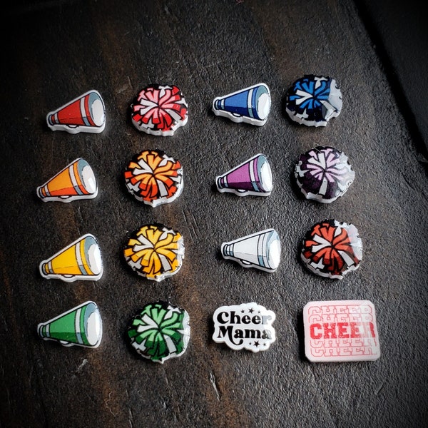 Cheer Floating Charm for Floating Lockets-Choose from 16 Colors/Designs-1 Piece-Tiny Cheer Charm-Cheerleading-Cheer Mama-Cheer Squad