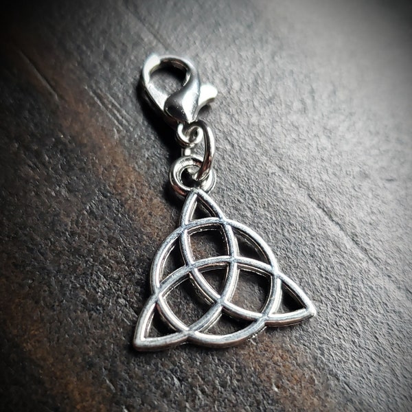 Trinitiy Knot Charm for Floating Lockets-Celtic-Unity-Triquetra-Antique Silver-Gift Ideas for Women