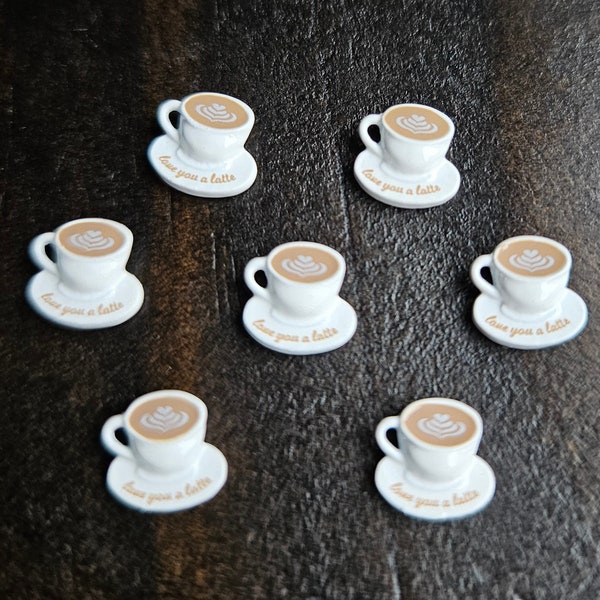 Latte Floating Charm for Floating Lockets-8mmx8mm-Coffee Lover-1 Piece-8mmmx8mm-Gift Idea