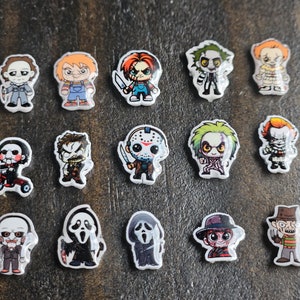 Horror Movie Character Floating Charm: Acrylic Resin Flatback (1 Piece) Size Varies