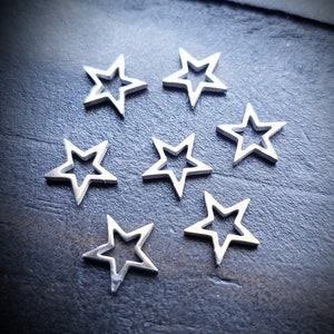 Star Floating Charm for Floating Lockets-10mm-1 Piece-Flatback-Stainless Steel Charm-Gift Idea