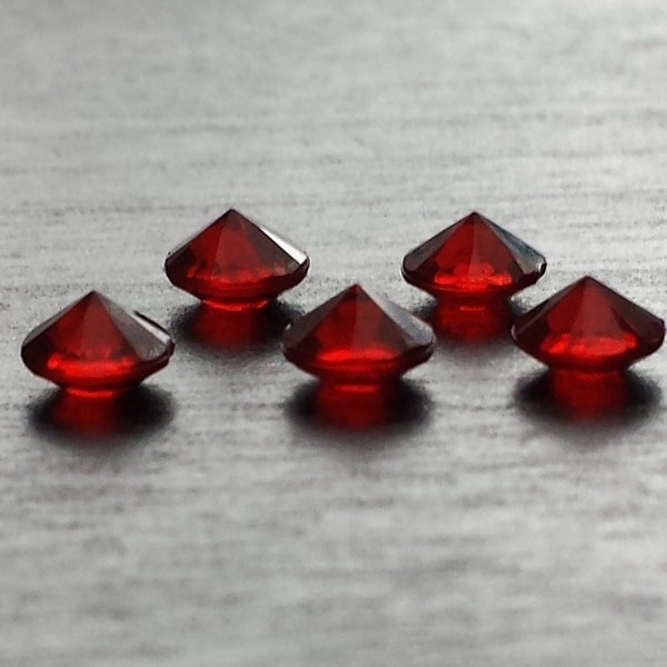 Set of 5 Crimson Red Crystal Floating Charms for Floating Lockets-Acrylic-Gift Idea for Women