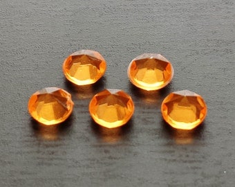 Set of 5 Orange Crystal Floating Charms for Floating Lockets-Acrylic-Fit All Floating Lockets-Gift Idea for Women