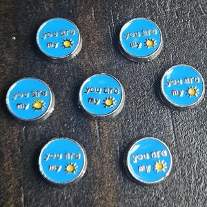 You Are My Sunshine Floating Charm for Floating Lockets-9mm-Tiny Charm that fits all floating locket-Gift Idea for Women