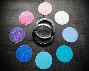 Window Insert for Floating Lockets- Glitter Pastel-Available in Small, Medium, Large, XL & XXL