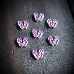 Pair of Sandals Floating Charm for Floating Lockets-1 Piece-7mmx9mm-Flatback-Gift Idea