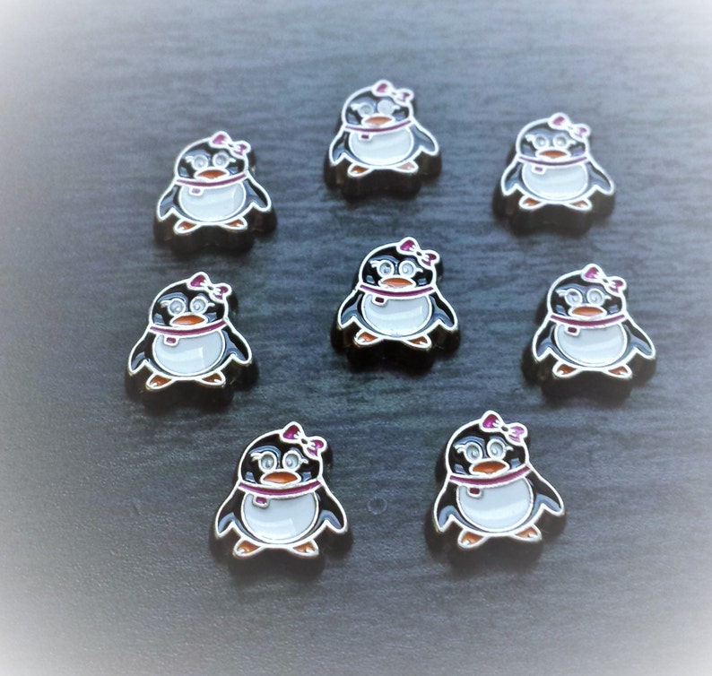 Penguin Floating Charm for Floating Lockets-1 Piece-Gift Idea image 1
