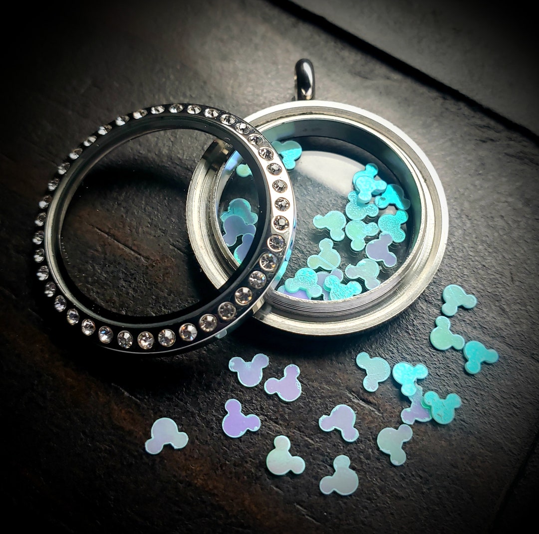 Mouse Floating Locket Confetti Pack-Choose from 6 Colors-Mickey Lovers ...