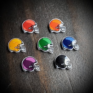 Acrylic Football Helmet Floating Charm: Locket Jewelry (8mmx7mm) (1 Piece)