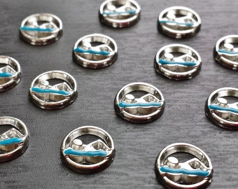 Swimmer Floating Charms for Floating Lockets-Fits All Floating Lockets-8mm Diameter-1 Piece-Gift Ideas