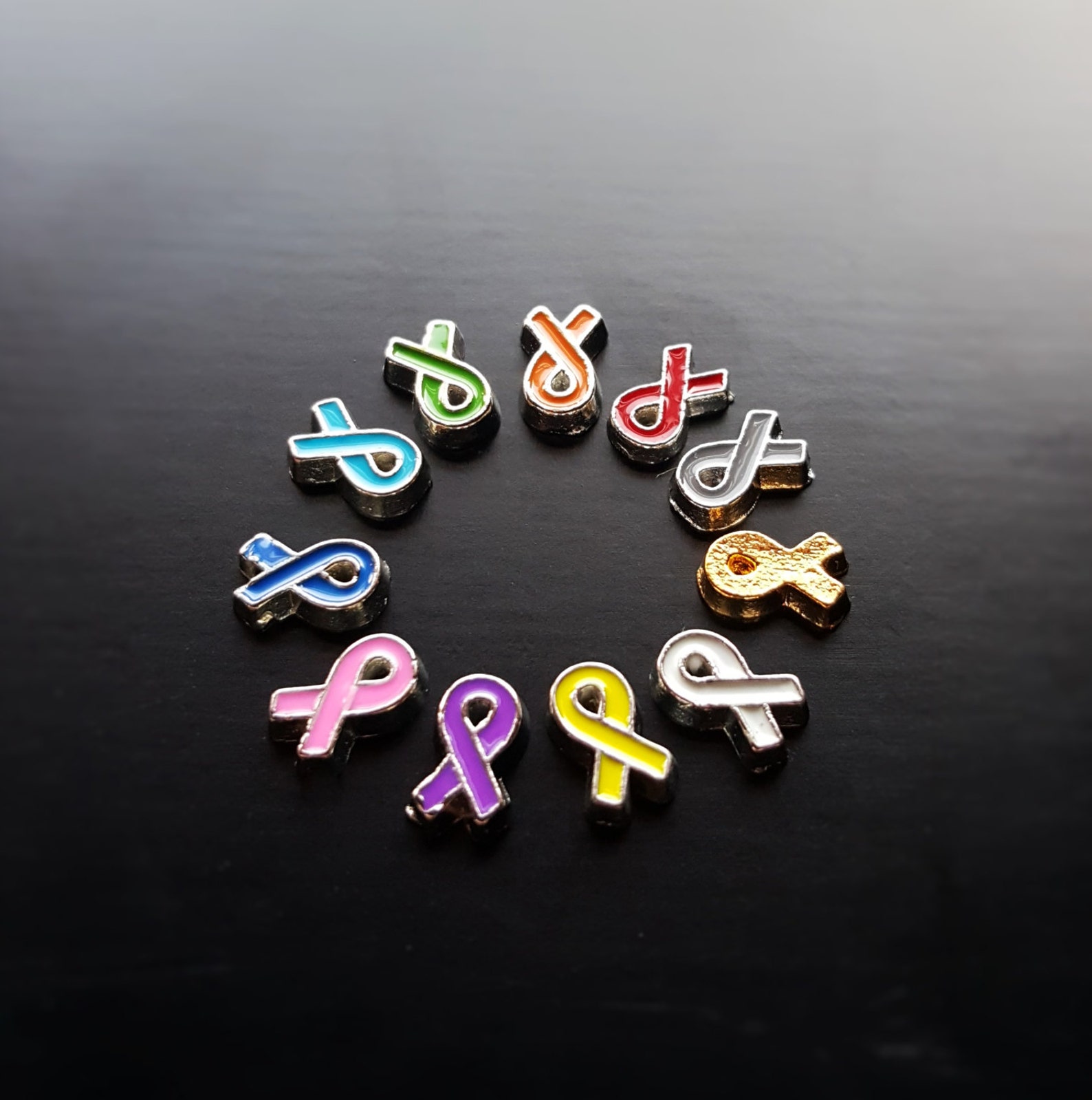 Cancer Ribbon Floating Charm for Floating Lockets7mmx5mm1 Etsy