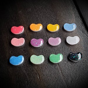 Jelly Bean Floating Charm for Floating Lockets-Colorful Jelly Bean-Easter Charms-9mmx6mm-Flatback-Resin/Acrylic-Handmade image 1