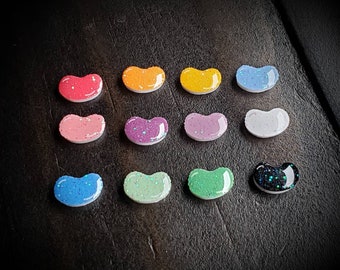 Jelly Bean Floating Charm for Floating Lockets-Colorful Jelly Bean-Easter Charms-9mmx6mm-Flatback-Resin/Acrylic-Handmade