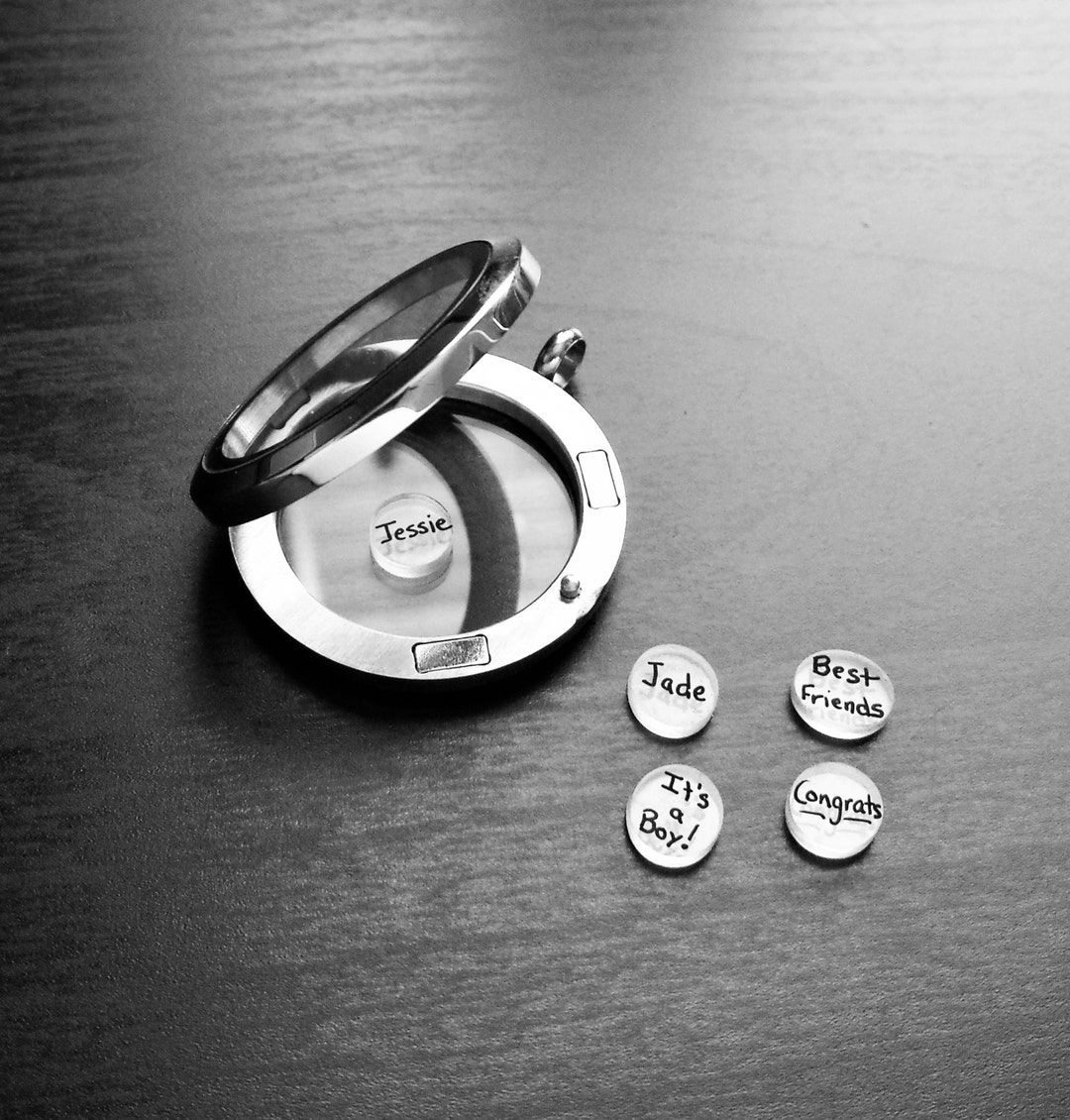 Personalized Floating Charm for Floating Lockets-1-piece-add Name, Date ...