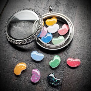 Jelly Bean Floating Charm for Floating Lockets-Colorful Jelly Bean-Easter Charms-9mmx6mm-Flatback-Resin/Acrylic-Handmade image 3