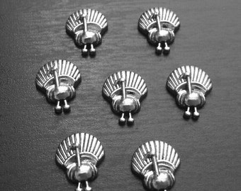 Turkey Floating Charm for Floating Lockets-1 Piece-8mmx9mm-Flatback-Gift Idea