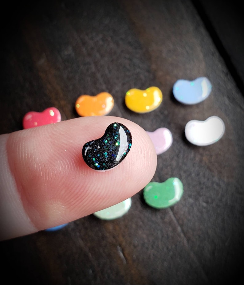 Jelly Bean Floating Charm for Floating Lockets-Colorful Jelly Bean-Easter Charms-9mmx6mm-Flatback-Resin/Acrylic-Handmade image 4