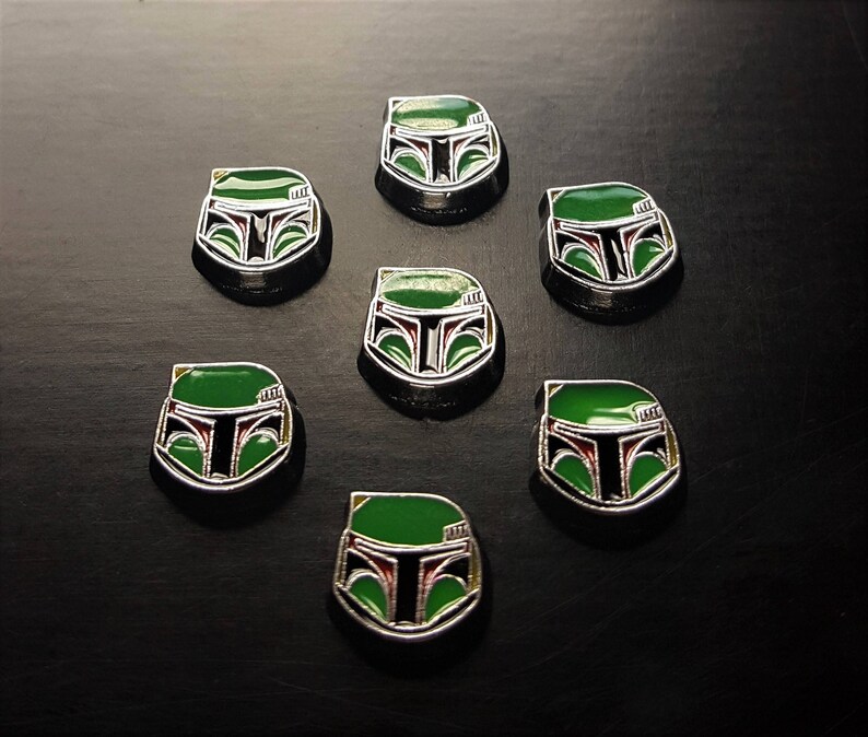Boba Fett Floating Charm for Floating Lockets-Star Wars Charm-1 Piece-9mmx9mm-Flatback-Gift Idea