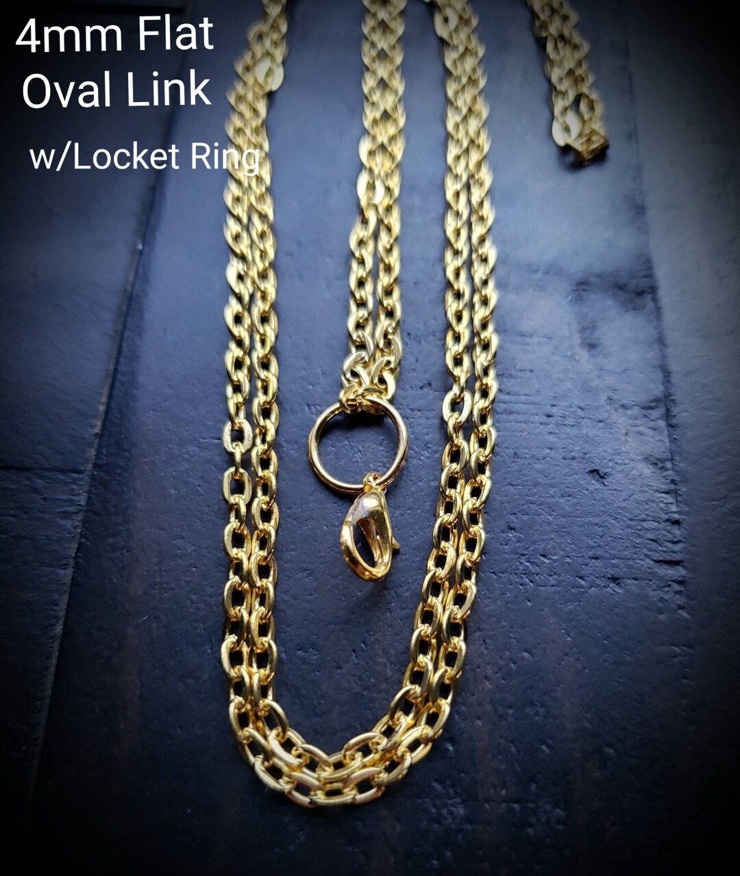 Chain Without Locket Gold Stainless Steel Oval Link Chain Necklace for Floating Lockets - Etsy