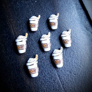 Coffee Floating Charm for Floating Lockets-10mmx6mm-Pumpkin Spice Latte-Coffee Lover-1 Piece-Gift Idea
