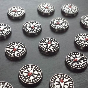 Compass Floating Charm: 9mm Locket Jewelry (1 Piece)