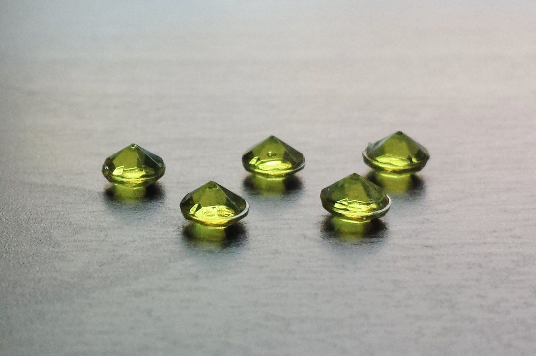 Set of 5 Olive Green Crystal Floating Charms for Floating Lockets