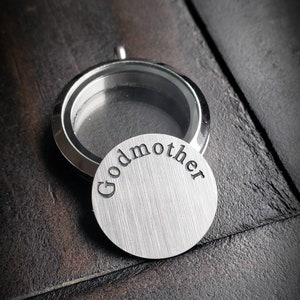 Godmother Window Plate for Large Floating Lockets-Gift Idea for Women