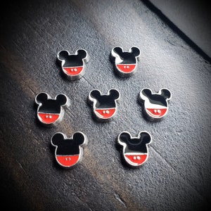 Mickey Mouse Head Floating Charm: 9mm Flatback Locket Charm (1 Piece)