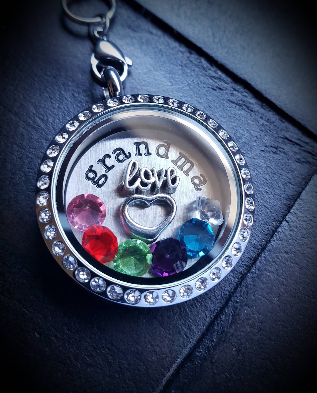 With Names Grandma Floatng Locket Necklace-personalzed Wth Up To