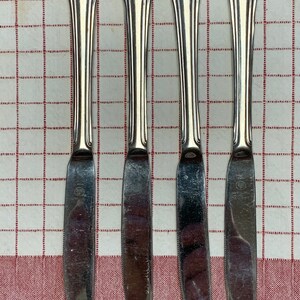 Set of 4 pfaltzgraff meridian stainless steel dinner knives