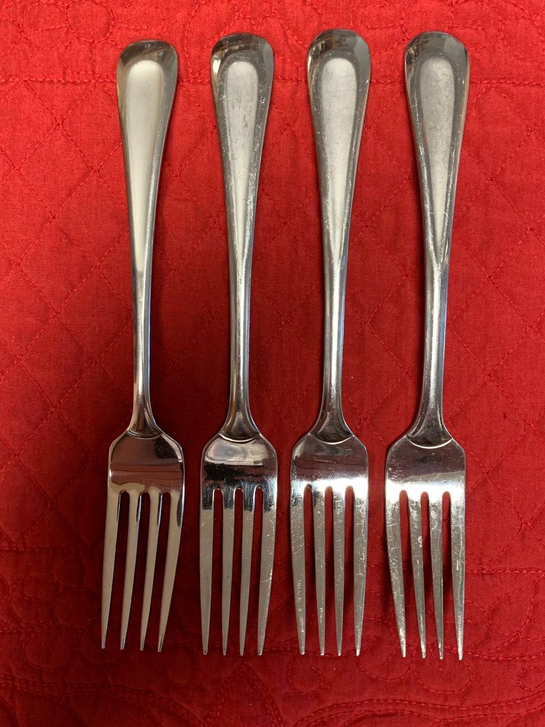 Set of 4 Oneida Satin Sand Dune Stainless Steel Dinner Forks Etsy