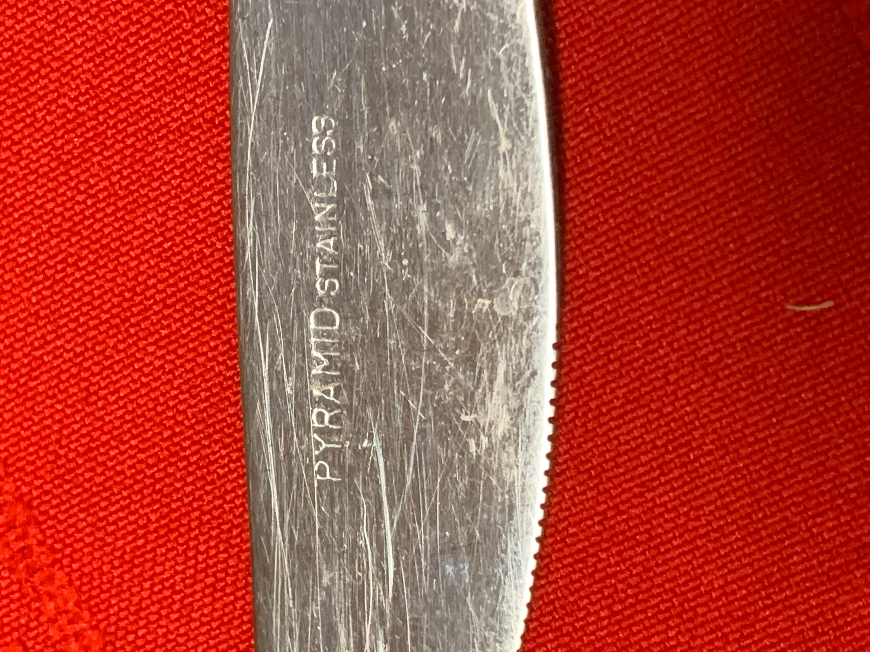 Dining & Serving 1 pyramid mid century modern wood handle dinner knife