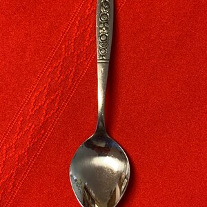 1 Oneida northland floral panel stainless steel sugar spoon