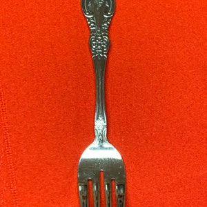 1 vintage 1970’s springtime Japan stainless steel salad fork