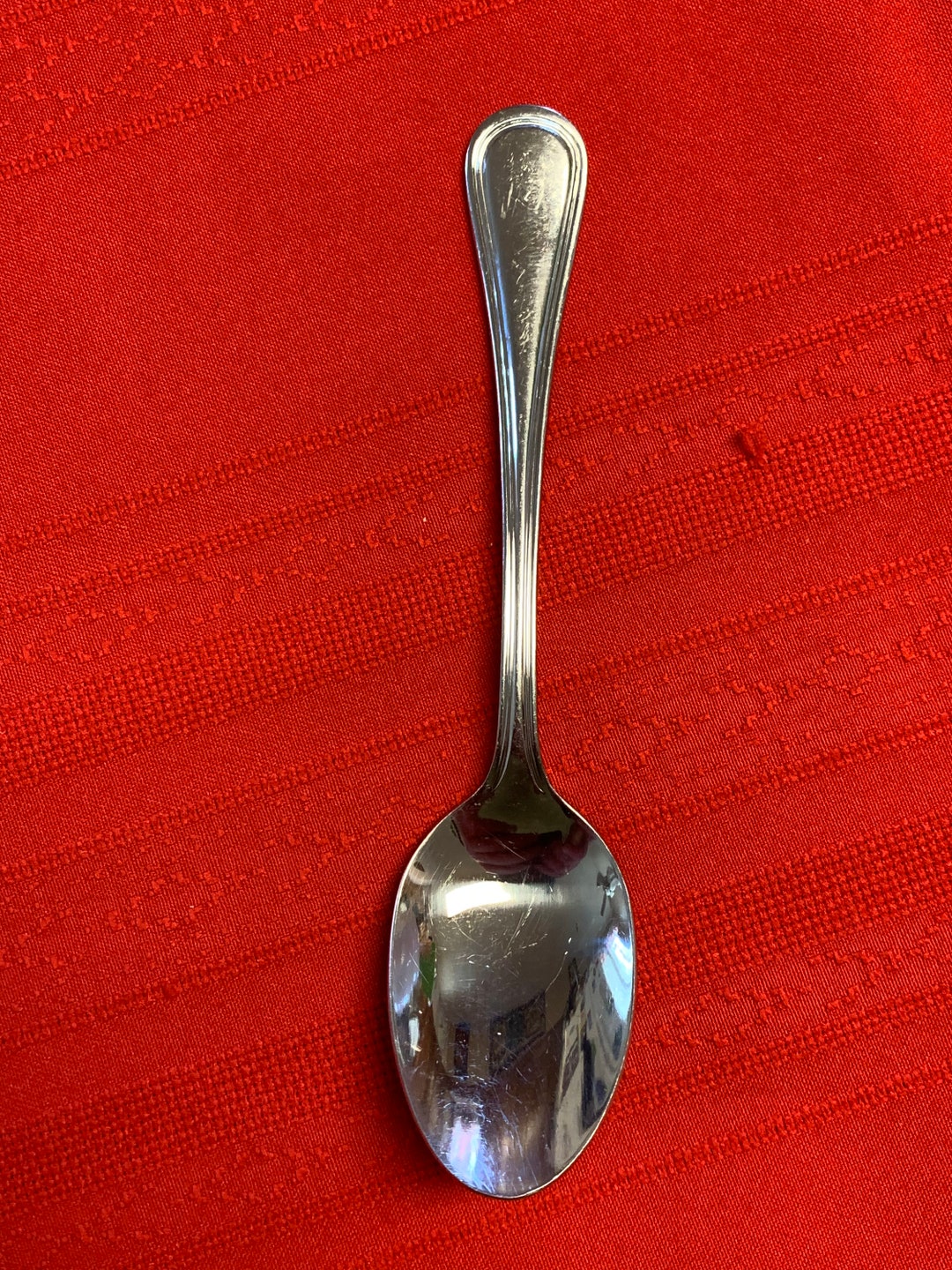 1 Wallace Royal Thread Stainless Steel Teaspoon Etsy