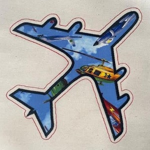 Jet Plane Applique   Digitized Embroidery Design