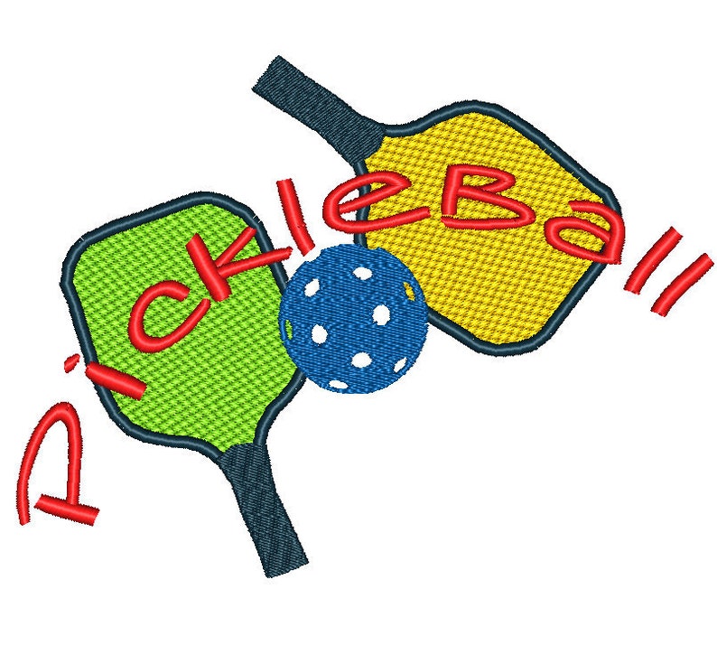 Pickleball Digitized Embroidery Design  Etsy
