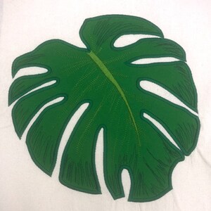 Large Applique Embroidered Palm Leaves, (BONUS added 2 medium leaves, Sept 5)........      Digitized Embroidery Design